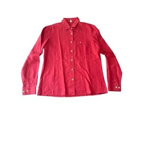 Red Wappen Mens Long Sleeve Button-Up Shirt Size 42